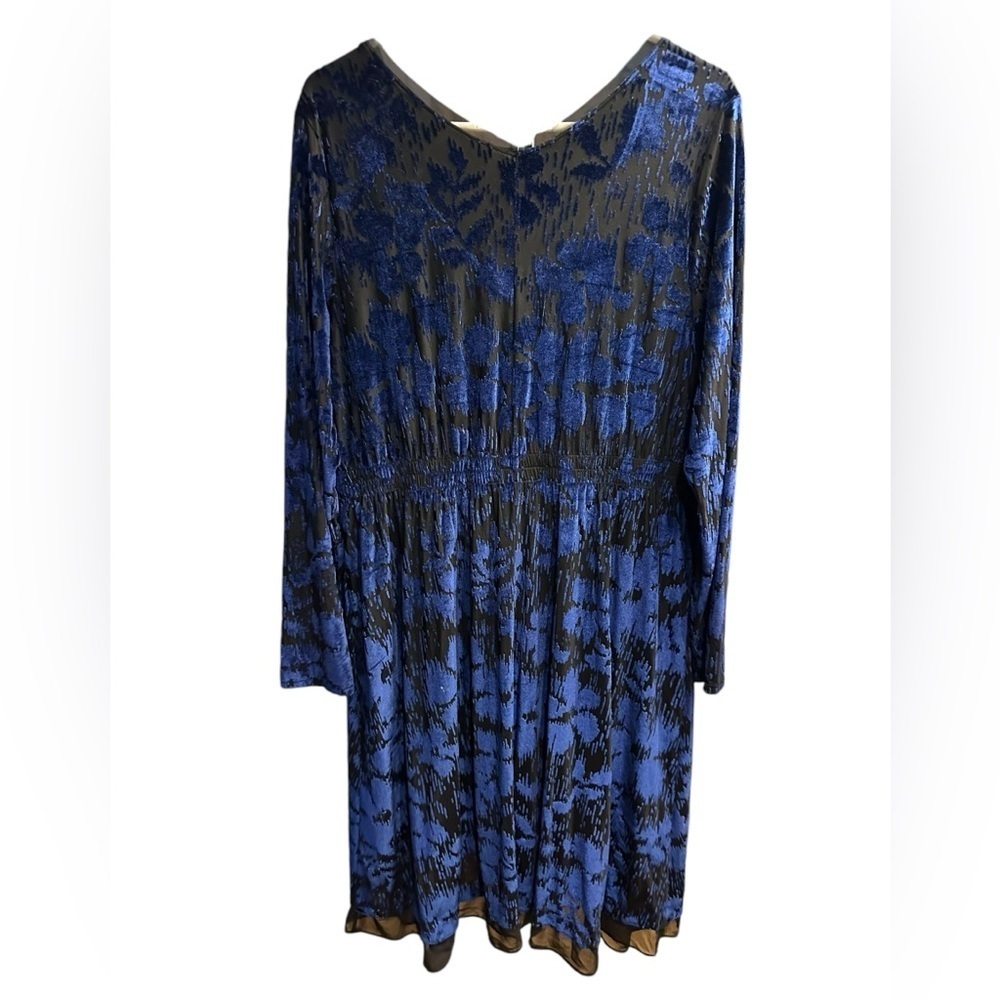 Simply Vera by Vera Wang Elegant Blue and Black Women's Dress size L - Picture 4 of 7